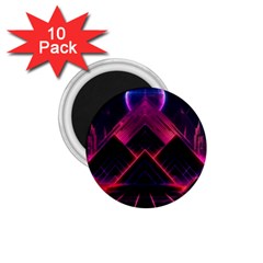 Synthwave City Retrowave Wave 1 75  Magnets (10 Pack)  by Bangk1t