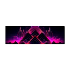 Synthwave City Retrowave Wave Sticker Bumper (100 Pack)