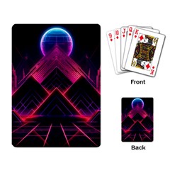 Synthwave City Retrowave Wave Playing Cards Single Design (rectangle) by Bangk1t