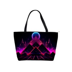 Synthwave City Retrowave Wave Classic Shoulder Handbag by Bangk1t