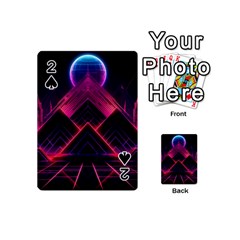 Synthwave City Retrowave Wave Playing Cards 54 Designs (mini)