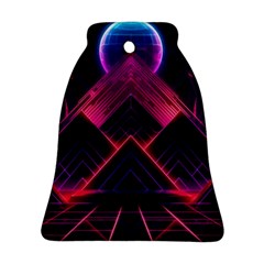 Synthwave City Retrowave Wave Ornament (bell) by Bangk1t