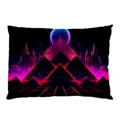 Synthwave City Retrowave Wave Pillow Case (two Sides)