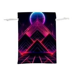 Synthwave City Retrowave Wave Lightweight Drawstring Pouch (s)