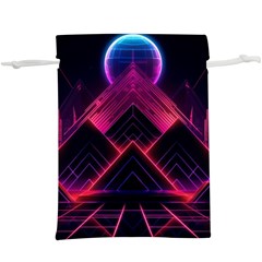 Synthwave City Retrowave Wave Lightweight Drawstring Pouch (xl) by Bangk1t