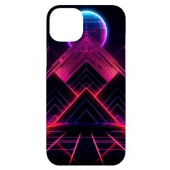 Synthwave City Retrowave Wave Iphone 14 Plus Black Uv Print Case by Bangk1t