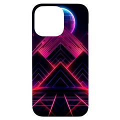 Synthwave City Retrowave Wave Iphone 14 Pro Max Black Uv Print Case by Bangk1t