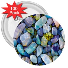 Stones Gems Multi Colored Rocks 3  Buttons (100 Pack)  by Bangk1t