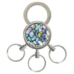 Stones Gems Multi Colored Rocks 3-ring Key Chain by Bangk1t