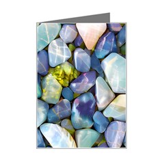 Stones Gems Multi Colored Rocks Mini Greeting Card by Bangk1t