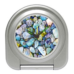 Stones Gems Multi Colored Rocks Travel Alarm Clock