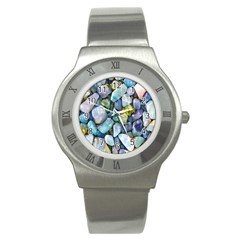 Stones Gems Multi Colored Rocks Stainless Steel Watch by Bangk1t