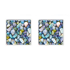 Stones Gems Multi Colored Rocks Cufflinks (square)