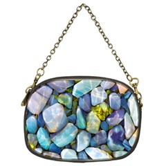 Stones Gems Multi Colored Rocks Chain Purse (two Sides)