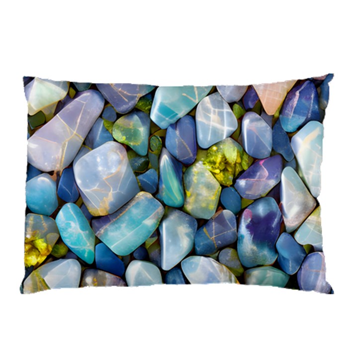 Stones Gems Multi Colored Rocks Pillow Case