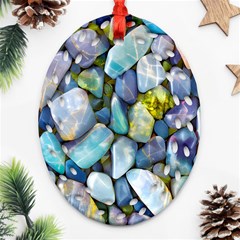 Stones Gems Multi Colored Rocks Ornament (oval Filigree) by Bangk1t