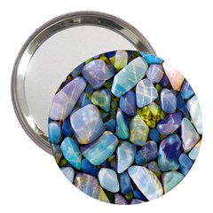 Stones Gems Multi Colored Rocks 3  Handbag Mirrors by Bangk1t