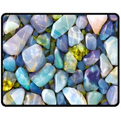 Stones Gems Multi Colored Rocks Two Sides Fleece Blanket (medium) by Bangk1t