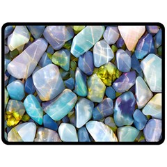 Stones Gems Multi Colored Rocks Two Sides Fleece Blanket (large) by Bangk1t