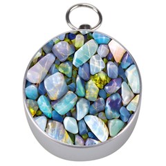 Stones Gems Multi Colored Rocks Silver Compasses by Bangk1t