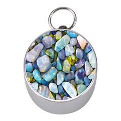 Stones Gems Multi Colored Rocks Mini Silver Compasses by Bangk1t