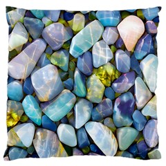 Stones Gems Multi Colored Rocks Standard Premium Plush Fleece Cushion Case (two Sides) by Bangk1t