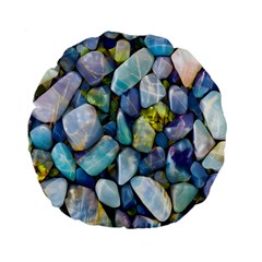 Stones Gems Multi Colored Rocks Standard 15  Premium Flano Round Cushions by Bangk1t