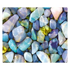 Stones Gems Multi Colored Rocks Two Sides Premium Plush Fleece Blanket (small) by Bangk1t