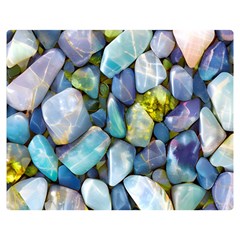 Stones Gems Multi Colored Rocks Two Sides Premium Plush Fleece Blanket (medium) by Bangk1t