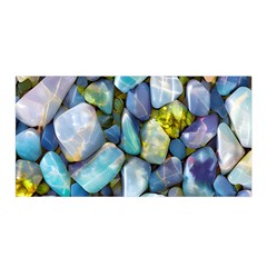 Stones Gems Multi Colored Rocks Satin Wrap 35  X 70  by Bangk1t