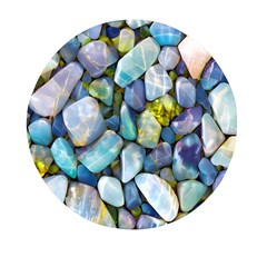 Stones Gems Multi Colored Rocks Mini Round Pill Box (pack Of 3) by Bangk1t