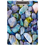 Stones Gems Multi Colored Rocks A4 Acrylic Clipboard Front