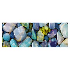 Stones Gems Multi Colored Rocks Banner And Sign 8  X 3  by Bangk1t