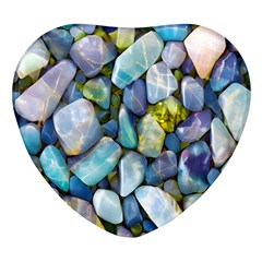 Stones Gems Multi Colored Rocks Heart Glass Fridge Magnet (4 Pack) by Bangk1t