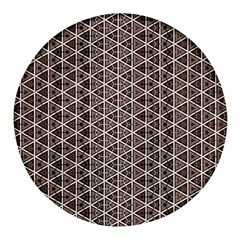 Structure Pattern Texture Hive Round Glass Fridge Magnet (4 Pack)