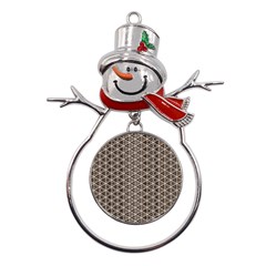 Structure Pattern Texture Hive Metal Snowman Ornament