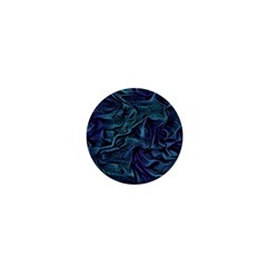 Abstract Blue Wave Texture Patten 1  Mini Buttons by Bangk1t