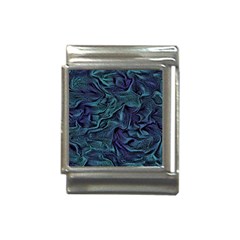 Abstract Blue Wave Texture Patten Italian Charm (13mm) by Bangk1t