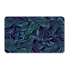 Abstract Blue Wave Texture Patten Magnet (rectangular) by Bangk1t