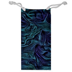 Abstract Blue Wave Texture Patten Jewelry Bag by Bangk1t