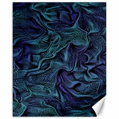 Abstract Blue Wave Texture Patten Canvas 16  X 20  by Bangk1t