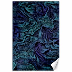 Abstract Blue Wave Texture Patten Canvas 20  X 30  by Bangk1t