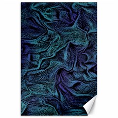 Abstract Blue Wave Texture Patten Canvas 24  X 36  by Bangk1t