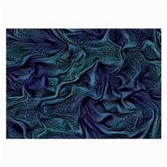 Abstract Blue Wave Texture Patten Large Glasses Cloth (2 Sides) by Bangk1t