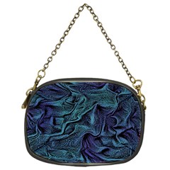 Abstract Blue Wave Texture Patten Chain Purse (one Side) by Bangk1t