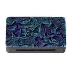 Abstract Blue Wave Texture Patten Memory Card Reader With Cf by Bangk1t