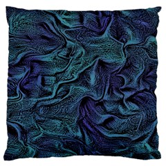 Abstract Blue Wave Texture Patten Large Cushion Case (two Sides)