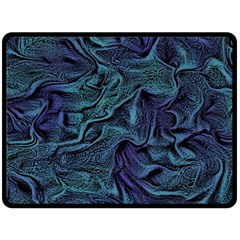 Abstract Blue Wave Texture Patten Two Sides Fleece Blanket (large) by Bangk1t