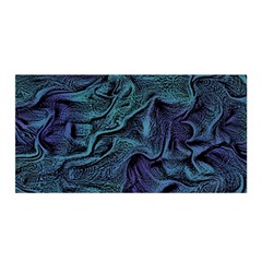 Abstract Blue Wave Texture Patten Satin Wrap 35  X 70  by Bangk1t