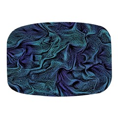 Abstract Blue Wave Texture Patten Mini Square Pill Box